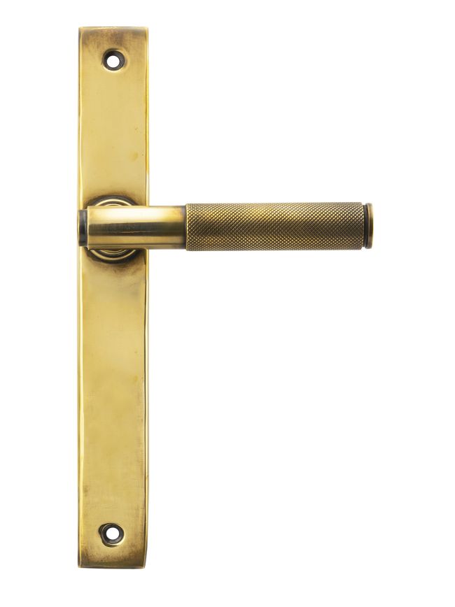 Aged Brass Brompton Slimline Lever Espag. Latch Set