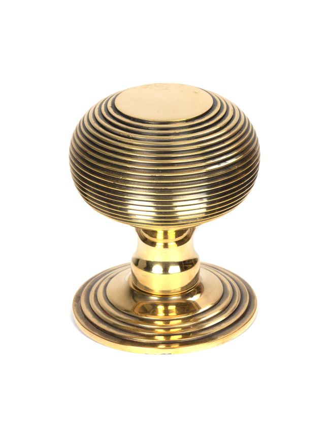 Aged Brass Beehive Centre Door Knob