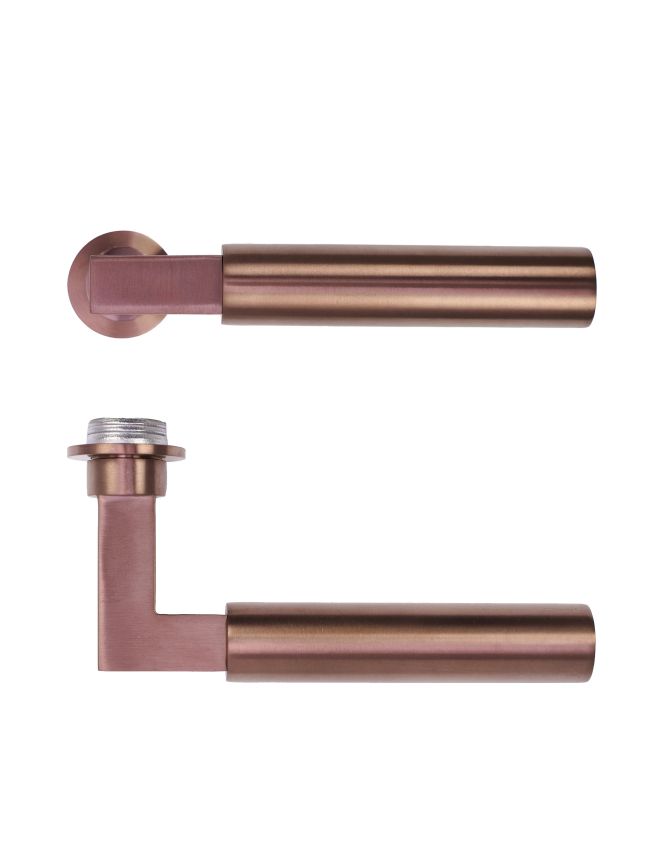 Zoo Hardware Garda Lever on 32mm Round Mini Rose - PVD Bronze