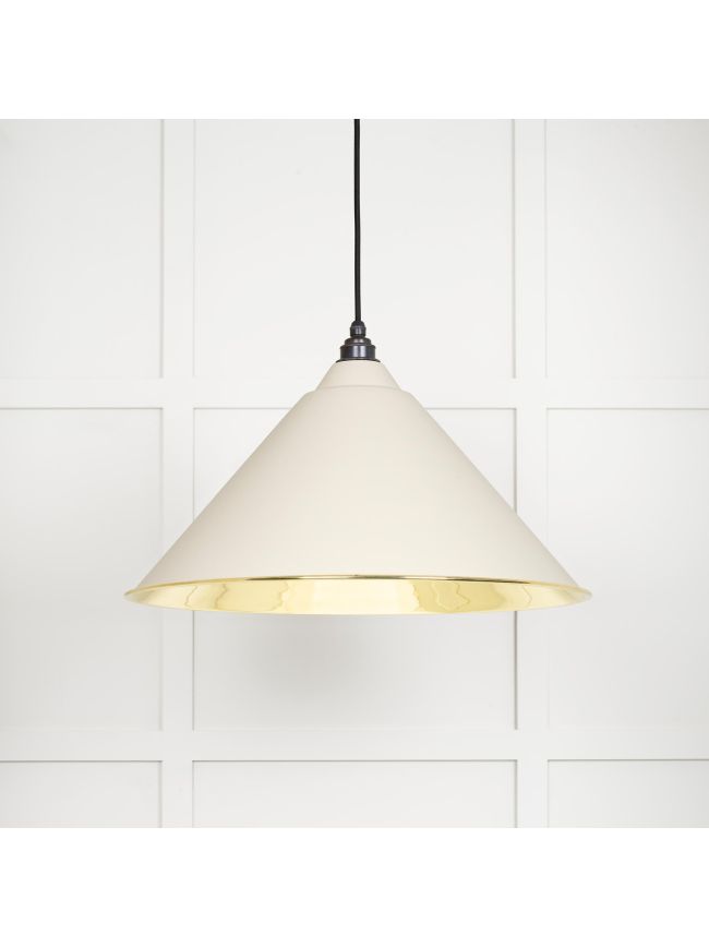 Smooth Brass Hockley Pendant in Teasel