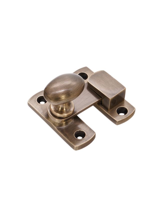 Oval Cupboard Latch Antique Brass