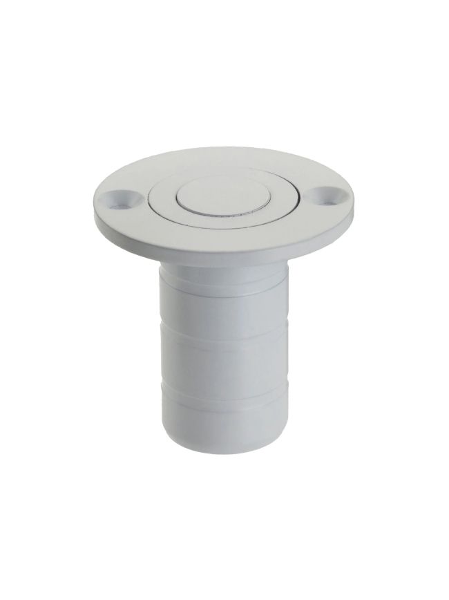 Zoo Hardware Dust Socket for Flush Bolts - Wood 20mm dia. x 38mm - Powder Coat White
