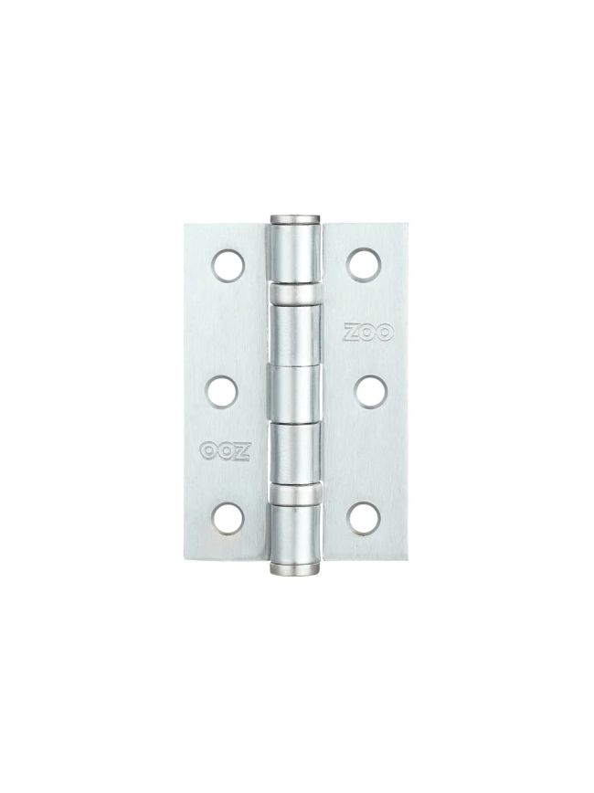 Zoo Hardware Door Hinge 2 Ball Bearing 3"x2"x2mm - Satin Chrome
