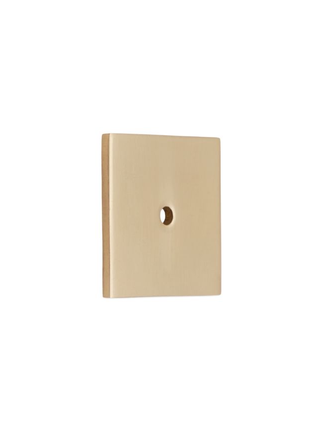 Square Backplate for Cupboard Knobs Polished Brass