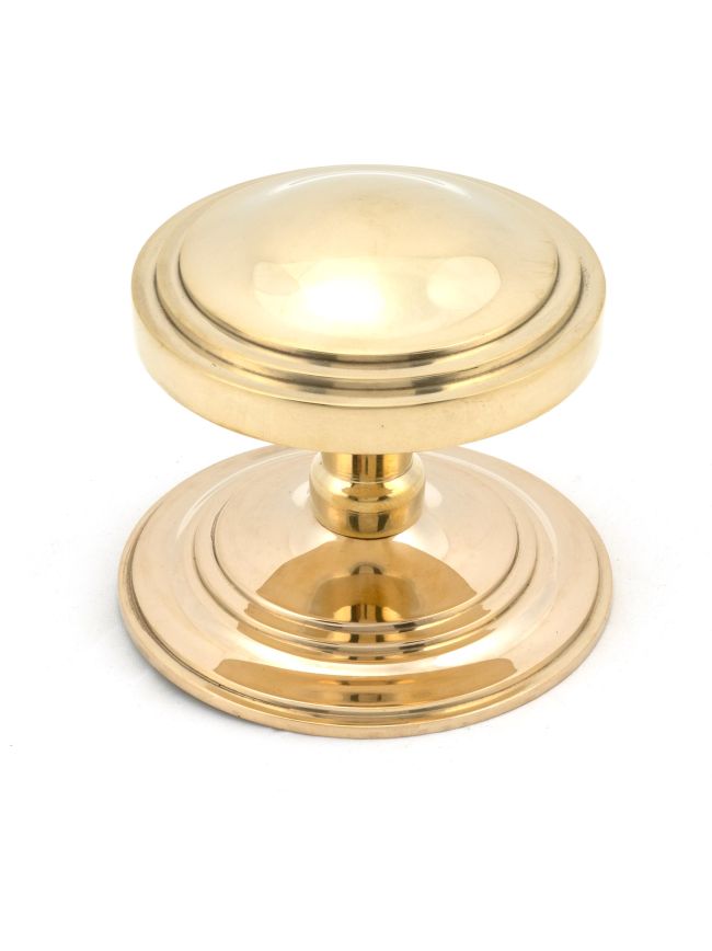 Polished Brass Art Deco Centre Door Knob