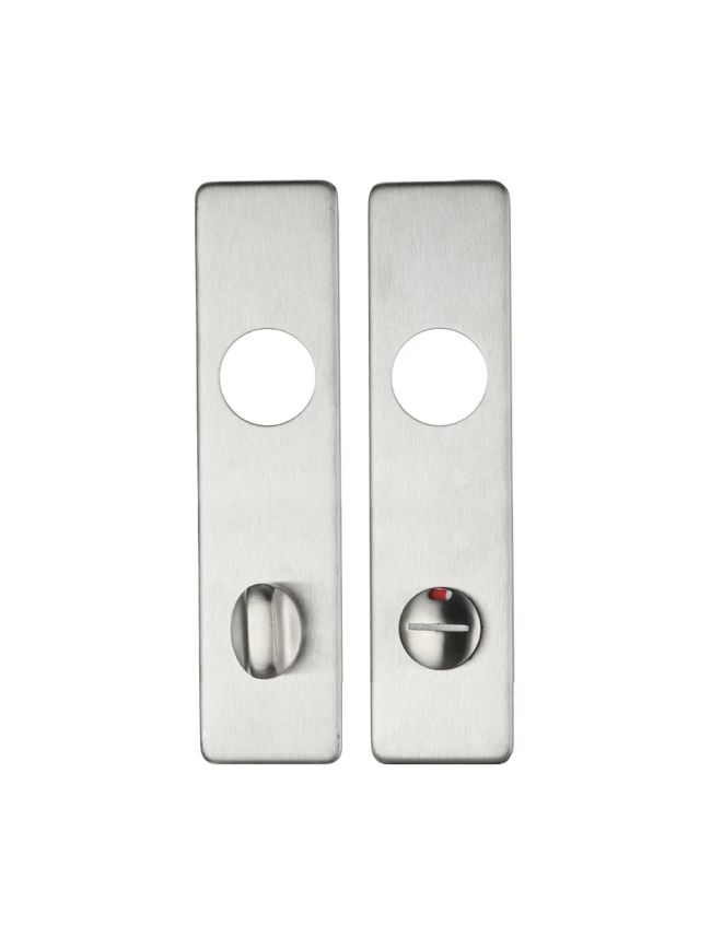 Zoo Hardware Cover plate for 19 mm RTD Lever on Short Backplate - Din Bathroom/78mm Centres - 45mm x 180mm - Satin Stainless