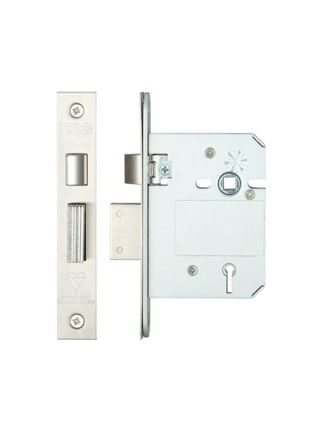 Zoo Hardware British Standard 5 Lever Sashlock - 76mm - Satin Stainless