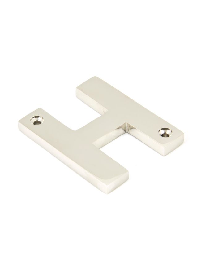 Polished Nickel Letter H