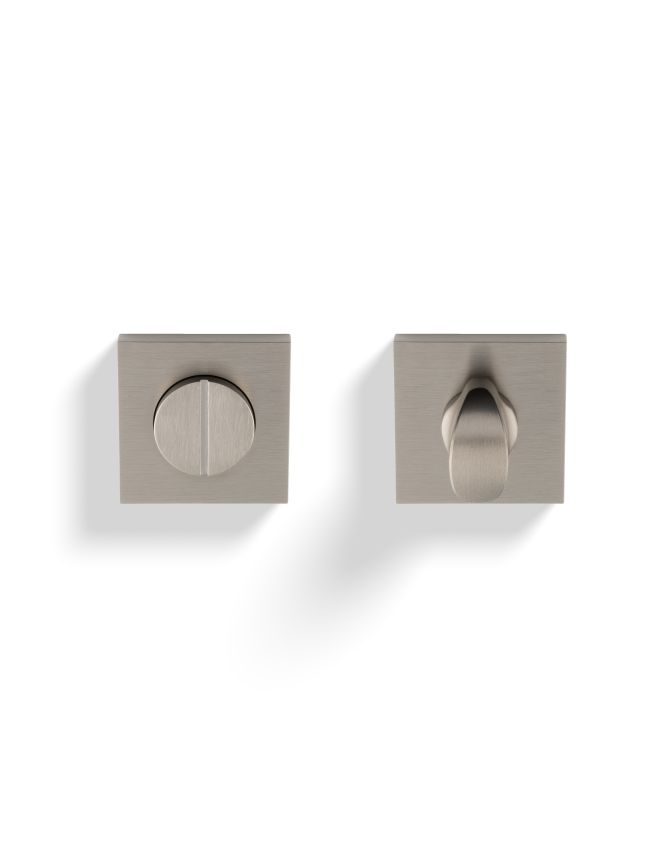 Valli Turn & Release Push-on Square Rosette - Satin Nickel PVD