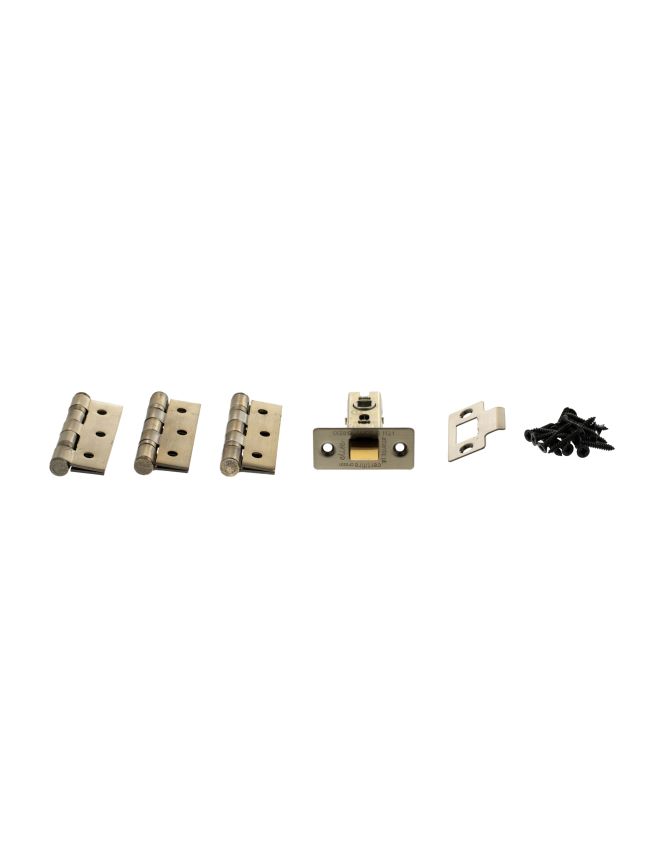 Atlantic Latch Pack [CE] 2.5" (Latch x1) + 3"x2" (Hinge x3) - Antique Brass