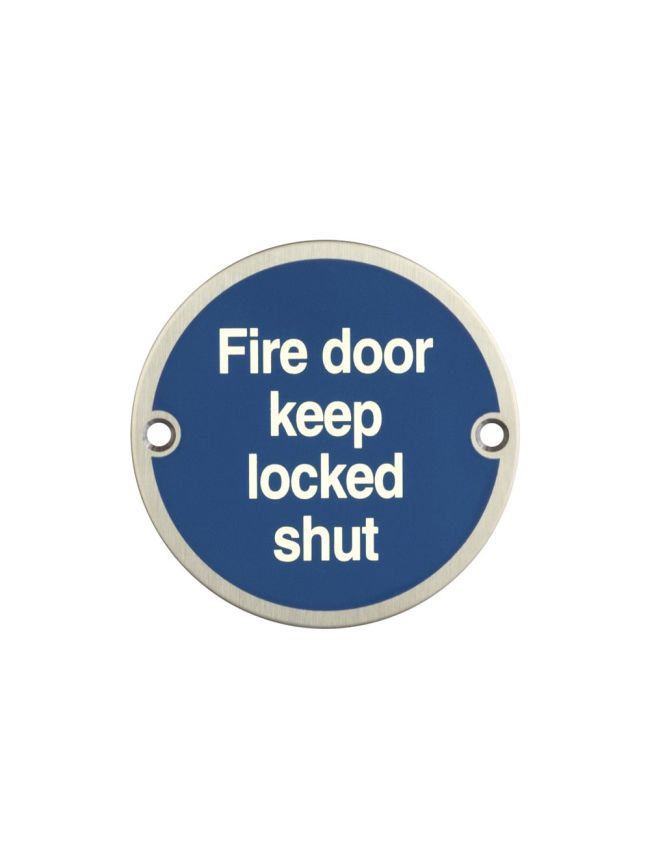 Stainless Steel Fire Door Keep Locked Shut 75mm Satin Stainless Steel - By Frelan Hardware - JS109SSS