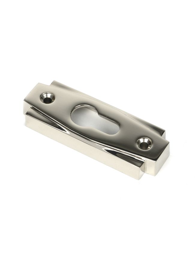 Polished Nickel Art Deco Euro Escutcheon
