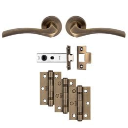 Sines Latch Pack - Ultimate Door Pack - Antique Brass