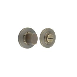 Burlington Turns & Releases Inner 3 Chamfered Rose Antique Brass - By Frelan Hardware - BUR-81AB-51AB
