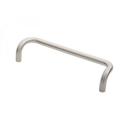 19mm Cranked Pull Handle 300mm Centres - Satin Stainless Steel