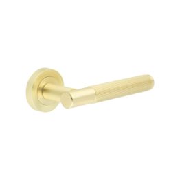 Venice Satin Brass Lever on rose - By Frelan Hardware - JV852SB