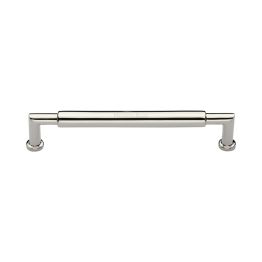 Heritage Brass Cabinet Pull Bauhaus Round Design 152mm CTC Polished Nickel Finish