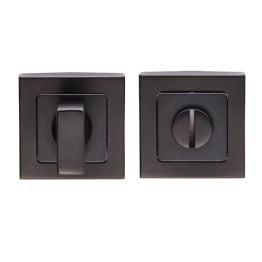 Square Thumbturn And Release - Matt Black