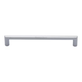 Heritage Brass Cabinet Pull Hex Profile Design 203mm CTC Polished Chrome Finish