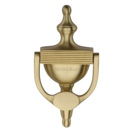 Heritage Brass Urn Knocker 7 1/4" Satin Brass finish
