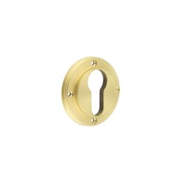 Burlington Euro Profile Escutcheons No Rose Satin Brass - By Frelan Hardware - BUR61SB