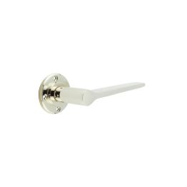 Knightsbridge Door Handles No Rose Polished Nickel - By Frelan Hardware - BUR20PN