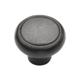 Rustic Dark Bronze Cabinet Knob Newport Design 38mm