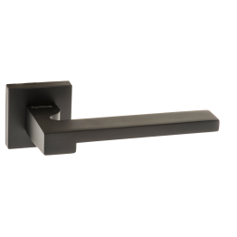 Forme Ginevra Lever Door Handle on Minimal Square Rose - Matt Black