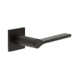 CR-105 Dark Bronze Sprung Square Rose Door Handle - By Frelan Hardware - CR-105B1DB