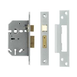 Jedo 3 Lever Sashlocks 65mm Satin Chrome - By Frelan Hardware - JL1090SC