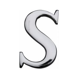 Heritage Brass Alphabet S Pin Fix 51mm (2") Polished Chrome Finish
