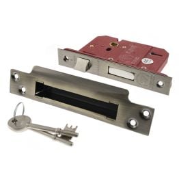 Atlantic 5 Lever Key Sashlock [BS] 2.5" - Antique Brass