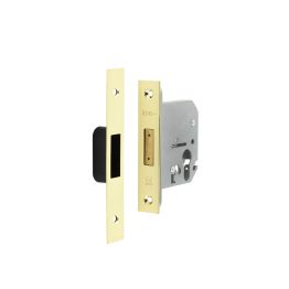 Jedo Euro Profile Deadlocks 76mm Polished Brass - By Frelan Hardware - JL1061PB