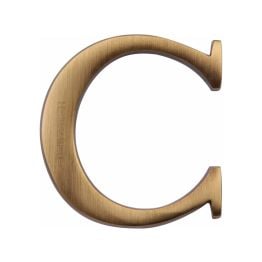 Heritage Brass Alphabet C Pin Fix 51mm (2") Antique Brass Finish