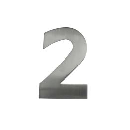 150mm Numerals SSS Finish 150mm Satin Stainless Steel No. 2 - By Frelan Hardware - JNSS-2