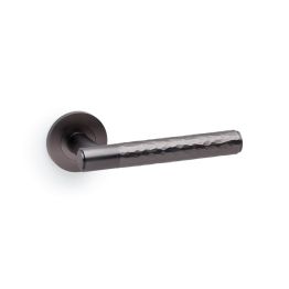 Alexander & Wilks - Spitfire Hammered Lever on Round Rose - Dark Bronze