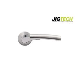 Jigtech Ultro Lever On Rose Polished Chrome / Satin Chrome