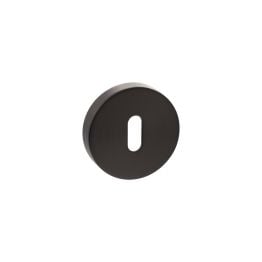 Senza Pari Key Escutcheons on Round Rose - Urban Dark Bronze