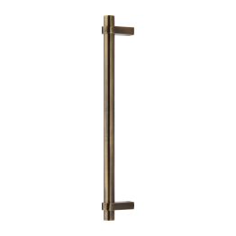 Heritage Brass Door Pull Handle Industrial Design 353mm Antique Brass Finish