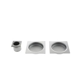 AGB Square Sliding Door Flush Pull - Satin Chrome