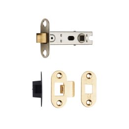 Bolt Through Tubular Latch Radius - Electro Brassed