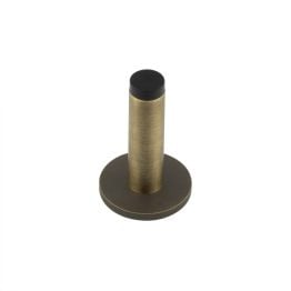 Burlington Plain Wall Mounted Door Stops Knurled Rose Antique Brass - By Frelan Hardware - BUR-970AB-969AB