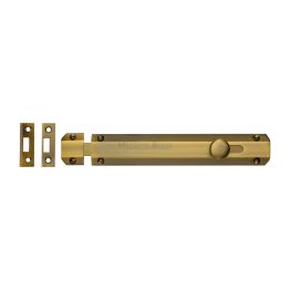 Heritage Brass Door Bolt Flat 8" Antique Brass finish