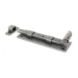 Pewter 6" Straight Door Bolt