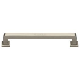 Heritage Brass Cabinet Pull Square Vintage Design 254mm CTC Satin Nickel Finish