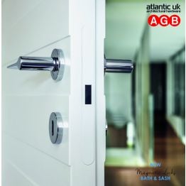 AGB Polaris 2XT Magnetic Bathroom Lock 50mm backset - Antique Brass