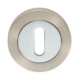 Standard Profile Escutcheon - Satin Nickel/Polished Chrome