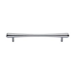 Heritage Brass Cabinet Pull T-Bar Raindrop Design 192mm CTC Satin Chrome Finish