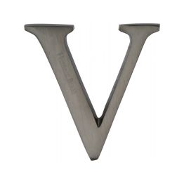 Heritage Brass Alphabet V Pin Fix 51mm (2") Matt Bronze Finish