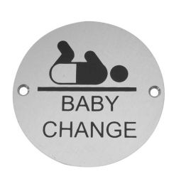 Stainless Steel Baby Change Symbol 75mm Satin Anodised Aluminium - By Frelan Hardware - JS107SAA